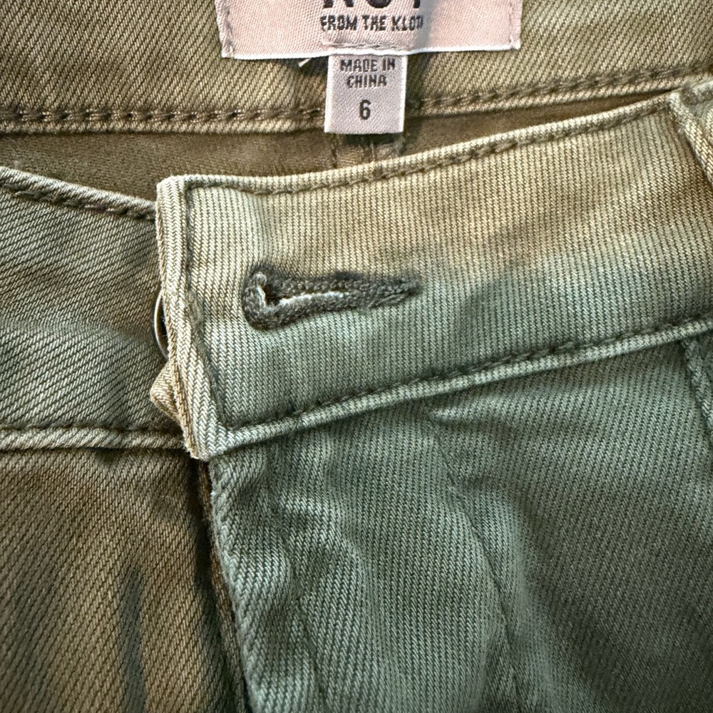 Kut from the Kloth Olive Green Wide Leg Jeans - Picture 3 of 3